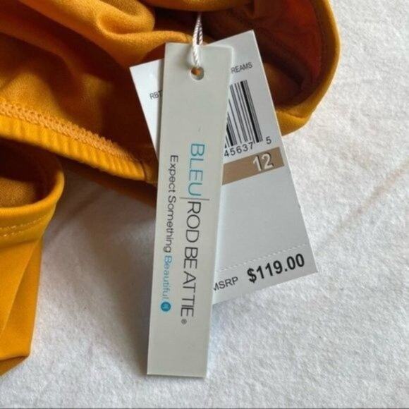Bleu Rod Beattie One Piece Swimsuit Women's 12 NWT Desert Dreams Yellow Gold - Picture 10 of 12